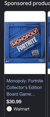 Hasbro Gaming Monopoly Fortnite Collector’s Edition Board Game