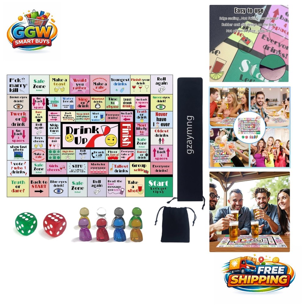 Hilarious Leather Drinking Board Game for 2-8 Players – Perfect Adult Party Fun