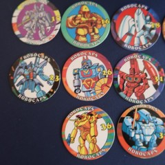 Vtg 90s Robocaps Pogs Milk Caps Lot- Go Bots Transformers Zbots Japan Robots