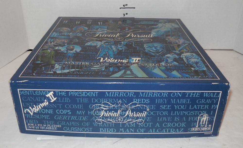 1987 Horn Abbot Coleco Games Trivial Pursuit Volume 2 Board Game 100% COMPLETE