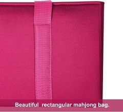 166 American Mahjong Tiles with Elegant Red Carrying Bag & Pushers