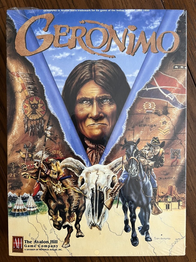 Geronimo by Avalon Hill. MINT. SEALED. Outstanding game -see description.