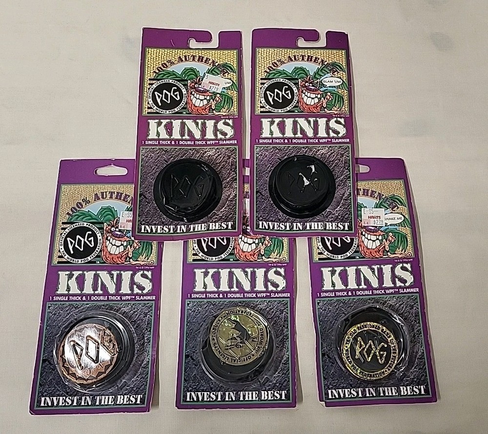 Vintage 1994 WPF Pogs Series 2 Sealed Lot of 5 Packs Collectible