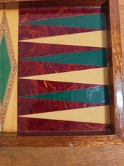 Beautiful Backgammon – Marquetry Hinged Case Wood Inlays No pieces