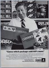 1972 Parker Brothers Board Games Vintage Toy Ad Careers New Packaging Ouija