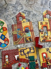 Oops & Downs Firehouse Full of Fun Board Game 1992 Mattel Missing 1 Piece (tube)