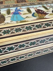 HANDCRAFTED Persian Khatam Backgammon HANDMADE Wooden Backgammon