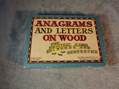 Vintage 1930-1940 Anagrams And Letters On Wood Milton Bradley 4720