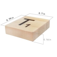QMET 500 Wood Letter Tiles,Scrabble 5 x 8.8 x 3 inches, Woodgrain Color
