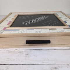 Monopoly Deluxe Edition with Luxury Wood Cabinet Maple Wood Gαme Company O/Box