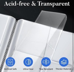 Card Binder 9 Pocket, Fabmaker 396 Pockets 9.8 x 1 x 12.1 inches, Blue