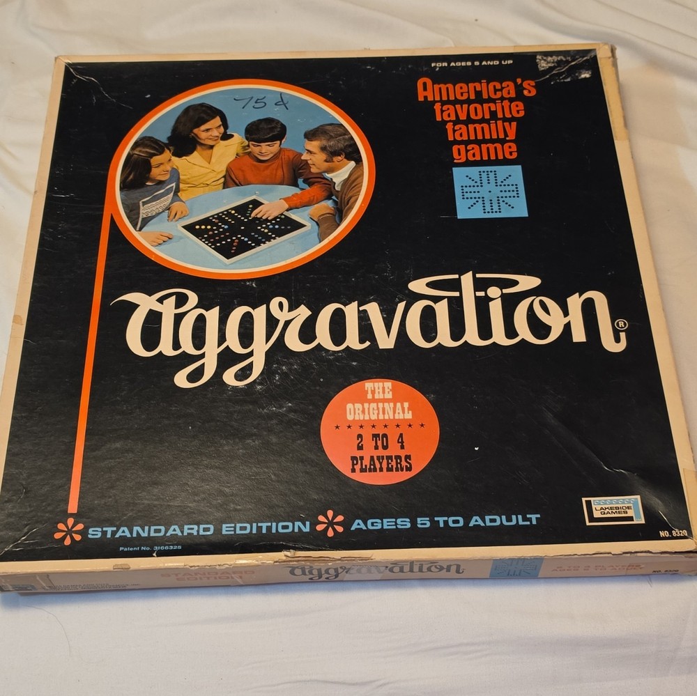 Lakeside Aggravation Standard Edition Board Game Age 5+ 2-4 Players Family