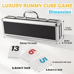 Smilejoy Rummy Cube Game Four Players Edition, Deluxe Standard, Multicolored