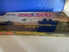 NEW United States US Army Edition Monopoly 2002 Hasbro Board Game Pieces Sealed