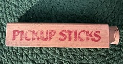 Pickup Sticks Travel Game Complete In Square Wooden Corked Box REDUCED