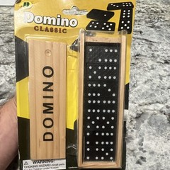 Domino Classic Tile Game Complete Set w/ Wooden Box, Packaged