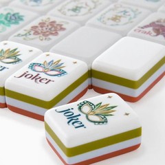 NEW! Vibrant Layered Mahjong Tiles – Full American Set 160Tiles – Orange acrylic