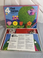 4 First Games by Ravensburger 1988, 2-6 Players, Children Ages 3-8 Kids Complete