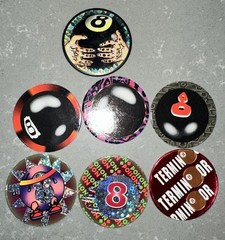 VINTAGE 1990s Lot of 104 POISON Skull Bones Pogs Slammer Whammers Milk Caps