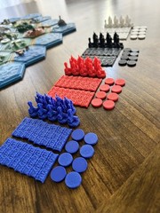 3D Printed & Hand-Painted Magnetic 5-6 Player Catan Board Game Set