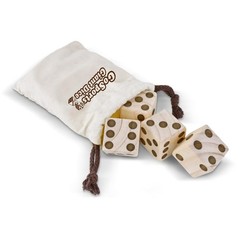 Gosports Giant 2.5 Inch Wooden Playing Dice Set Rollzee Scoreboard Includes 6