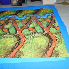 1992 MILTON-BRADLEY BATTLE MASTERS VINYL GAME MAT 55″X77″