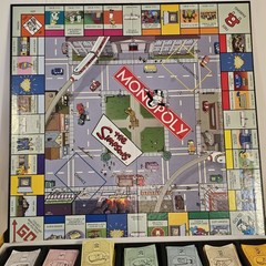 Simpsons Monopoly Board Game 2001 USAopoly Parker Brothers Incomplete 3 Pieces