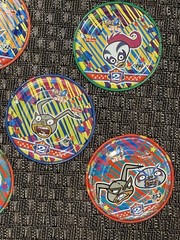 Lot Of 5 Rare Mega Tazos Pogs Mexico ¡MUCHA LUCHA! BIGER SIZE Metal