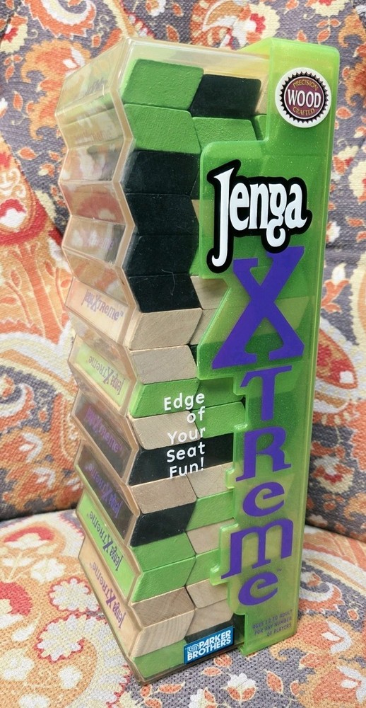 Jenga Extreme Edition Board Game Wood Pieces Excellent Condition