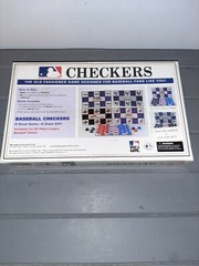 MLB New York Yankees Checkers Board Game vs NY Mets Authentic Helmet Pieces NIB