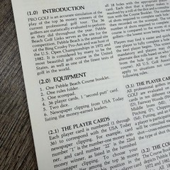 Pro Golf Sports Illustrated Avalon Hill Game 1984 Pebble Beach COMPLETE