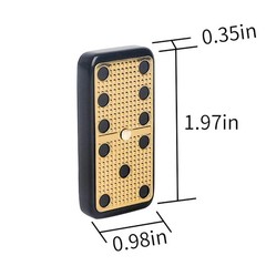 Metal Surface Dominoes Set Double 6 for Adults and Kids – Classic 28Pieces Go…