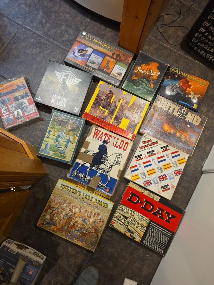 Lot Of 12 Military Strategy Games (Most AV Hill) (Most Complete) SOLD AS IS!!