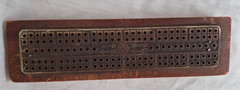 VTG Cribbage Board Metal & Wood C.W. Lecount?