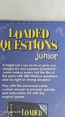 LOADED QUESTIONS JUNIOR GAME, Ages 6+, 4-6 Players New, Sealed Never Opened.