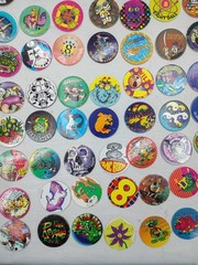 Lot of 220 Pogs / Milk Caps, Vintage 1990s Retro Nostalgia! Mix Take A Look!