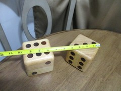 3.5″ Giant Wooden Yard Dice Set for Outdoor Fun, Barbeque, Party Events