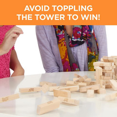 Hasbro Gaming Jenga Wooden Blocks Stacking Tumbling Tower Game | Party Games for
