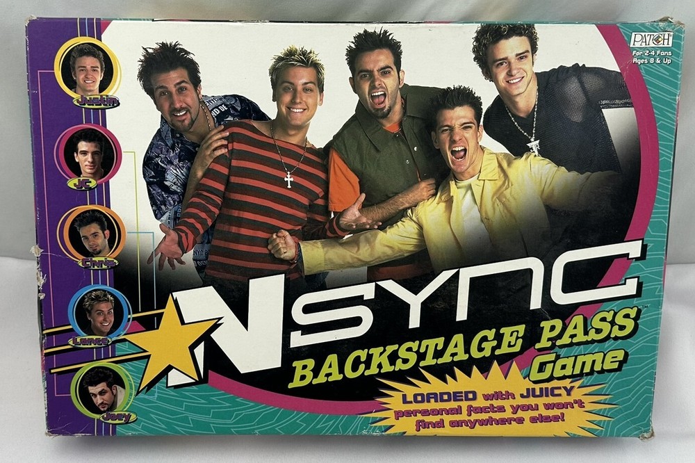 2000 N Sync Backstage Pass Game by Patch New Old Stock FREE SHIPPING