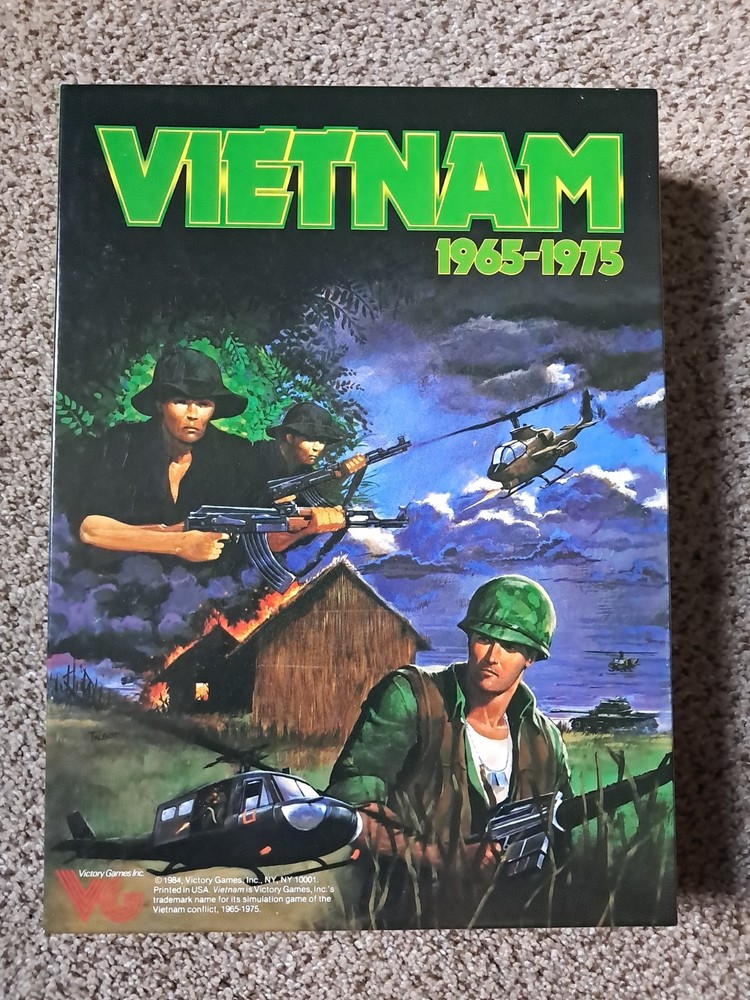 Vintage 1984 Victory Games Vietnam 1965-1975 Wargame Unpunched New Open Box T
