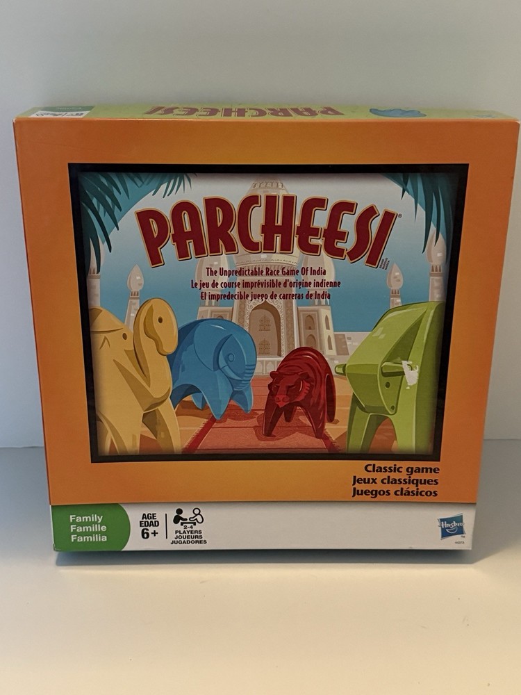 Parcheesi The Classic Game of India Milton Bradley Board Game 100% Complete 2009