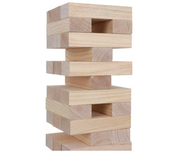 Giant Tumble Tower Outdoor Game 54 Wooden Blocks Stacks 4+ Feet