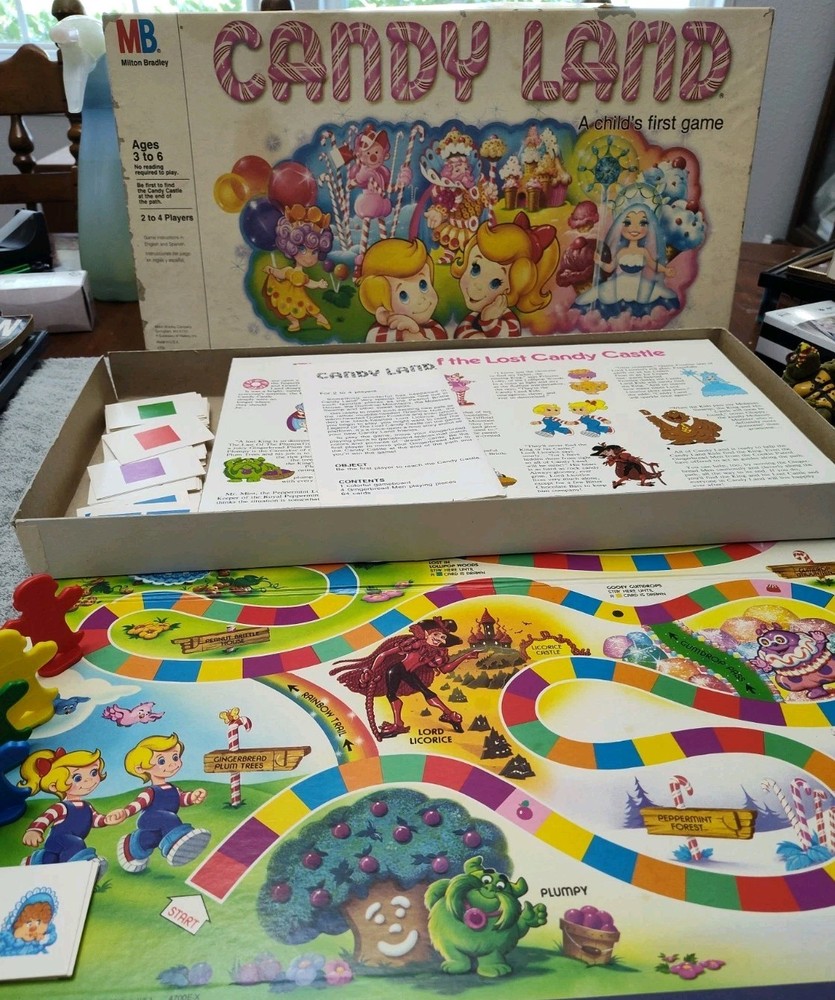 Milton Bradley Candy Land Board Game 1984 Candy Theme 2+ Players Ages 3-6 Read