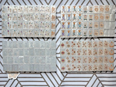 Mahjong Tiles Set – 160 Acrylic American Mah Jong Game – Pearl White Shell