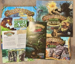 Spirit Island Board Game Lot 5 exp Branch Claw Jagged Earth ++ Premium Tokens