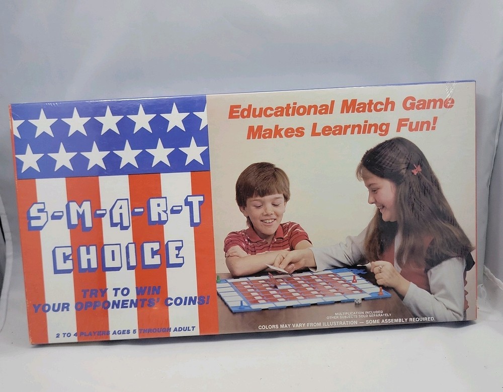RARE VINTAGE S-M-A-R-T Choice Educational Match Game 1970s FACTORY SEALED NOS