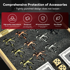 Large 23 inches Horse Racing Board Game with 11 Luxury Metal Horses, Foldable
