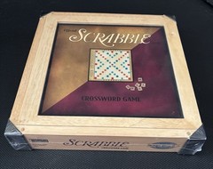 Official Scrabble Crossword Game Nostalgic Wooden Box New Sealed 2002 Hasbro