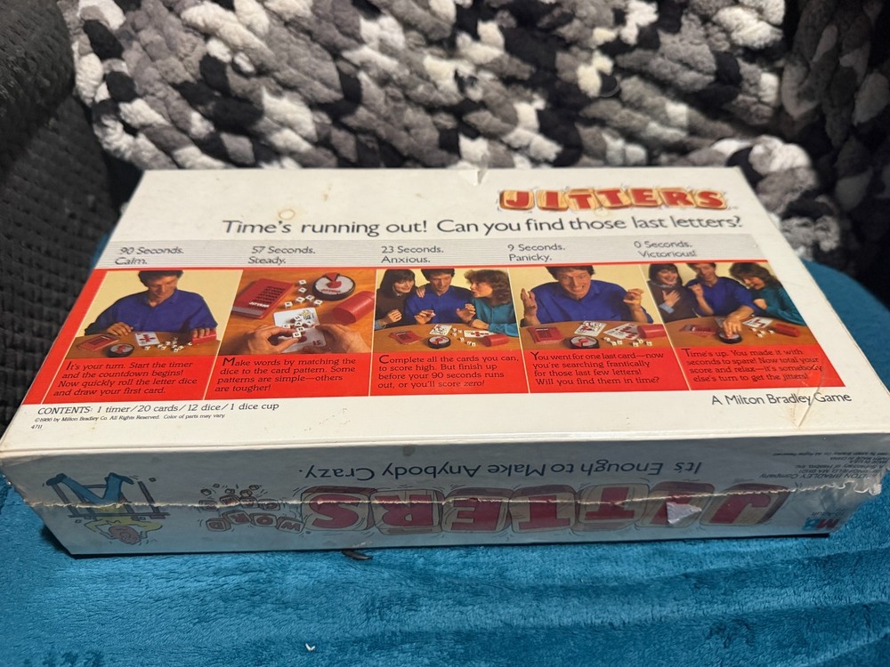 1986 Jitters Word Game by Milton Bradley Brand New Sealed Vtg Board Game