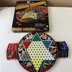 Vintage 1985 Deluxe Chinese & Regular Checkers By Steven Made In USA INCOMPLETE*